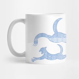 Sea Blue Wave Hawaiian Pattern Mythic Sea Lion Mug